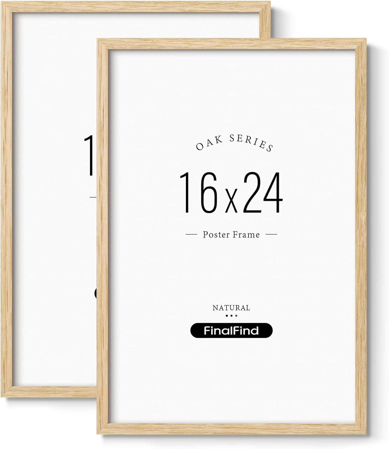 Minimalist 16x24 Frame Set of 2 in Natural Solid Oak Wood