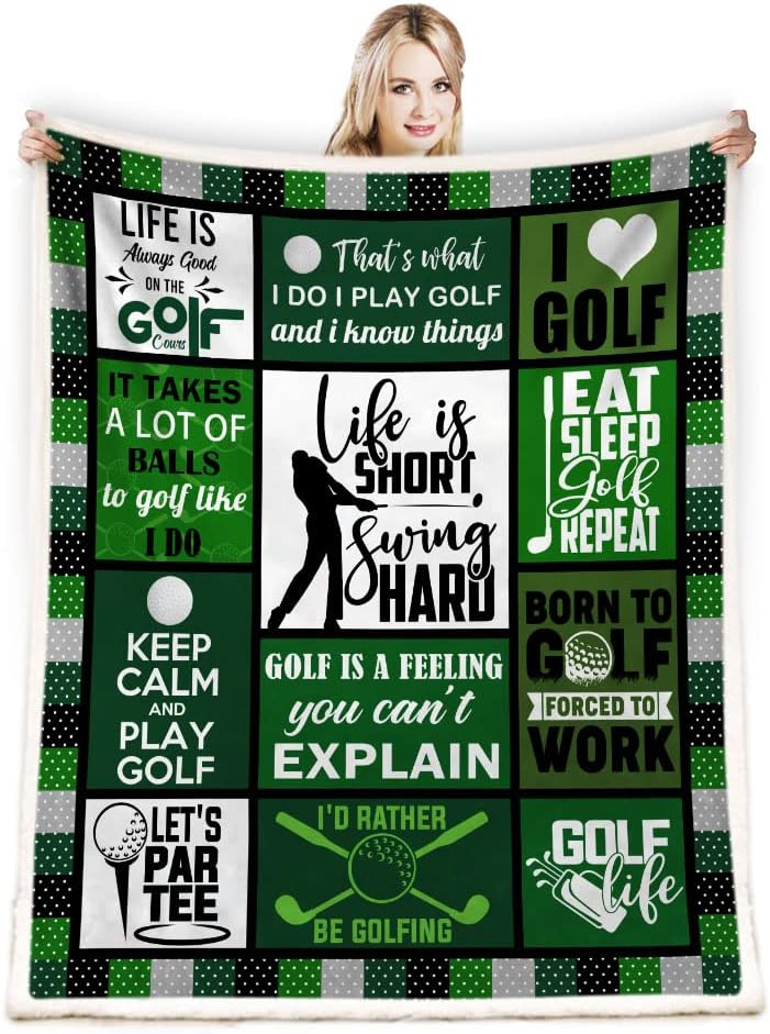 Golf Lover Throw Blanket 50 x 60 - Cozy Gift!