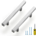 Brushed Nickel Cabinet Handles 30 Pack 3-1/2 in Hole Center - Satin