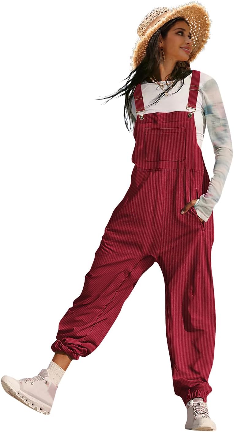 YESNO Women's Casual Corduroy Overalls for Stylish Comfort