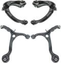 TRQ Front Upper & Lower Control Arm Set for Acura TSX & Honda Accord