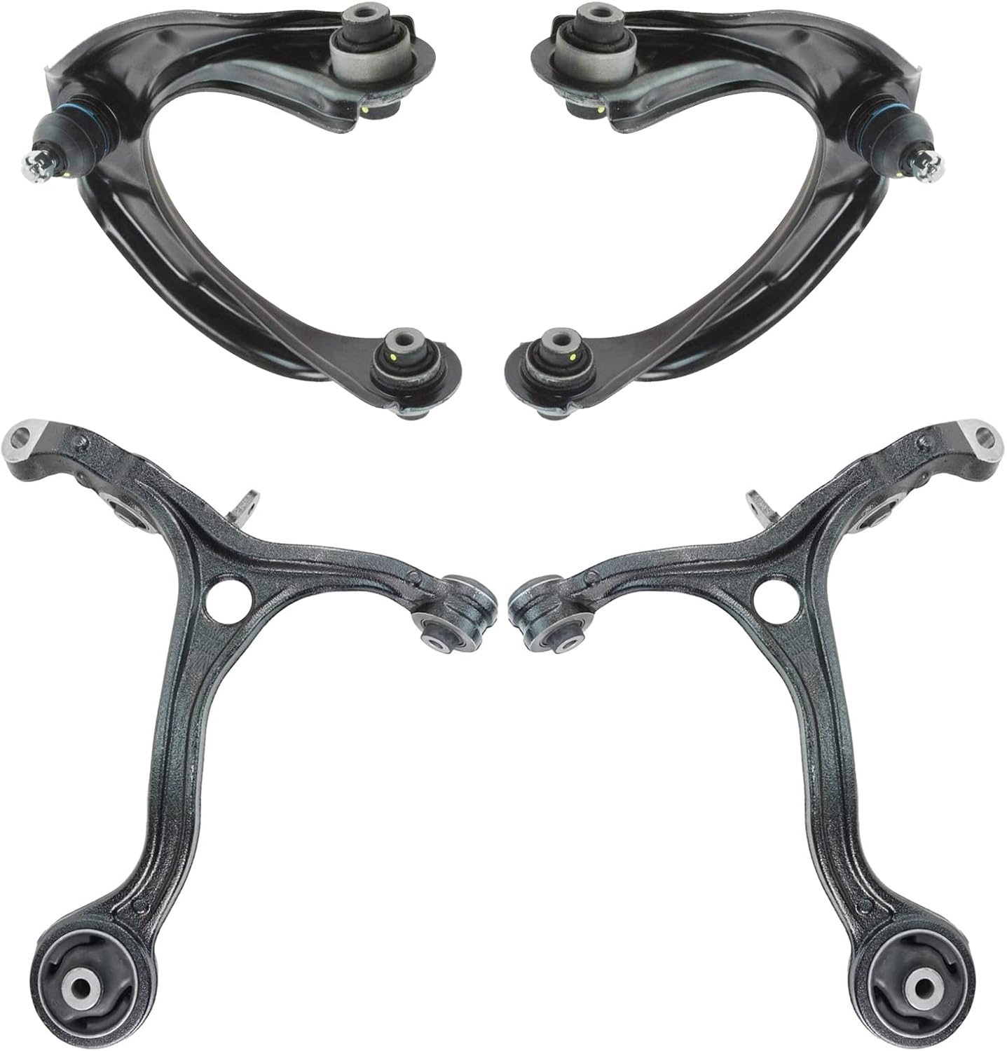 TRQ Front Upper & Lower Control Arm Set for Acura TSX & Honda Accord