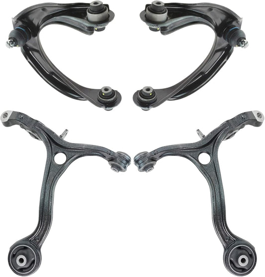 TRQ Front Upper & Lower Control Arm Set for Acura TSX & Honda Accord