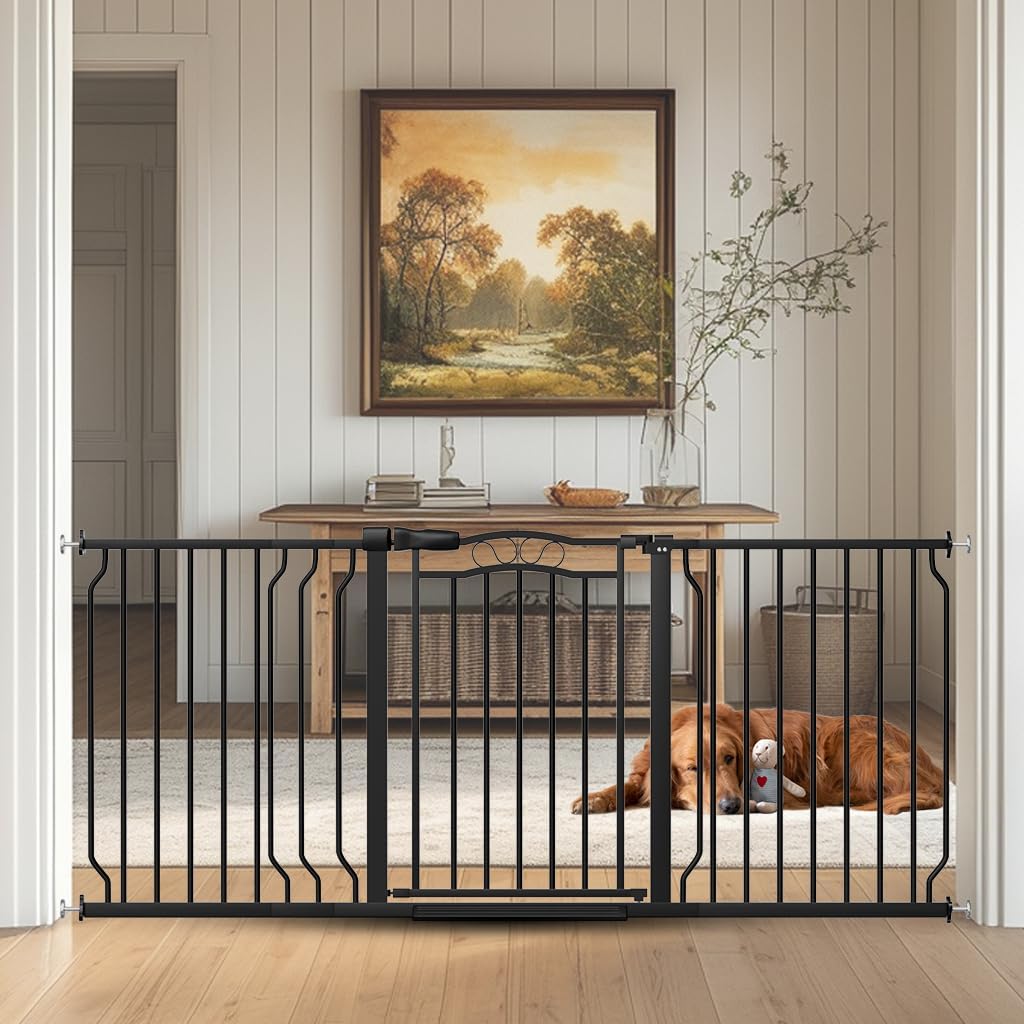 Extra Wide Baby Gate for Doorways No Drill, Pressure Mounted