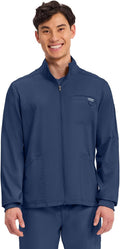Cherokee Scrub Jacket Men's Zip Front Jacket with 5 Pockets SPI
