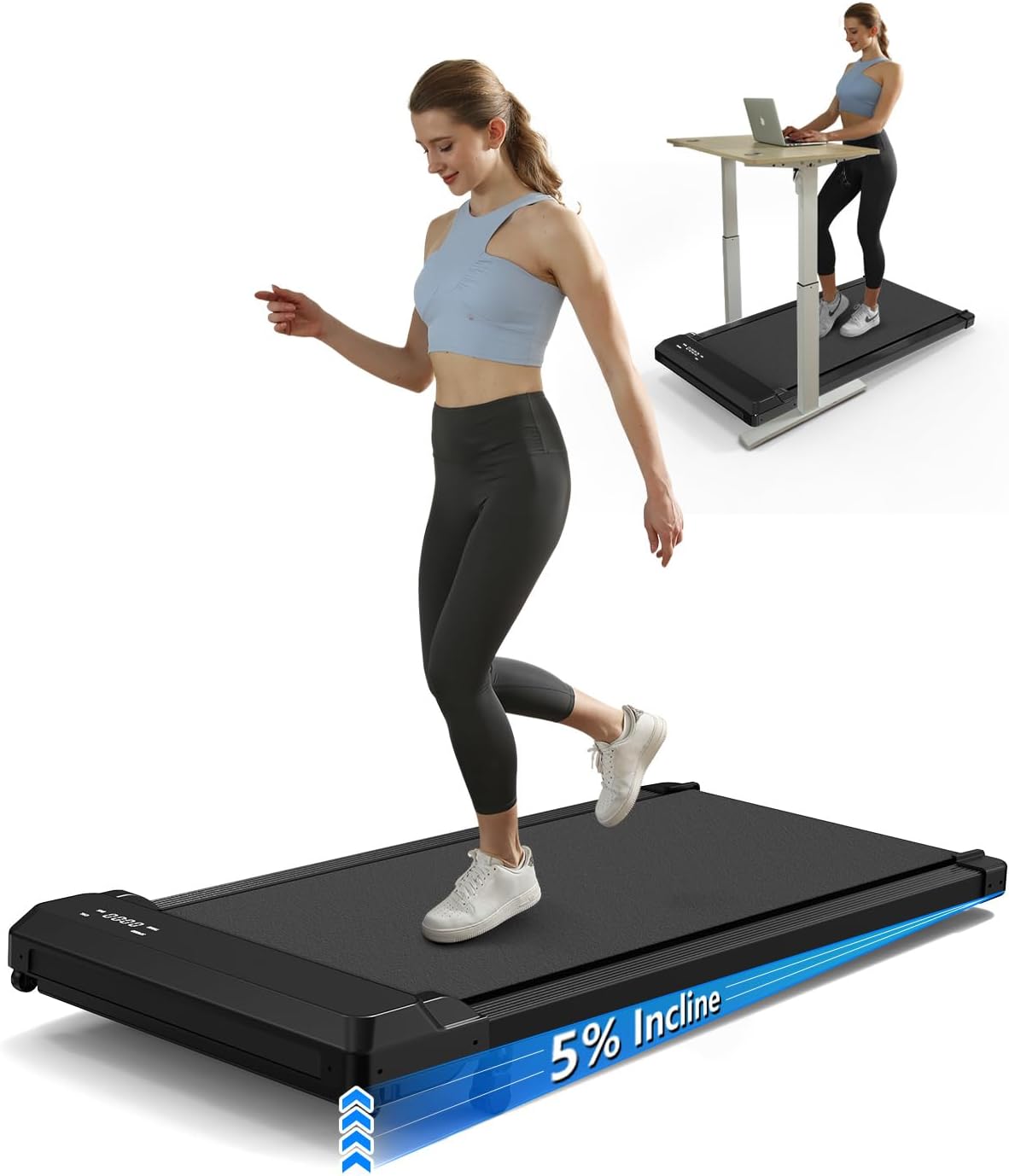 Compact 3-in-1 Treadmill: 2.5 HP, Incline, LED