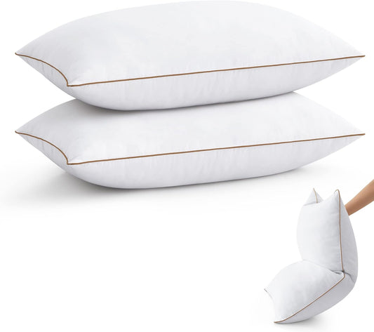 puredown Goose Feather Down Pillows Queen Size Set of 2