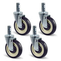 5 Inch Caster Wheels Set of 4 Heavy Duty Polyurethane Casters