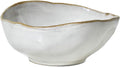 Serene Spaces Living Free-Form Edge Glazed Ceramic Bowl Set of 4