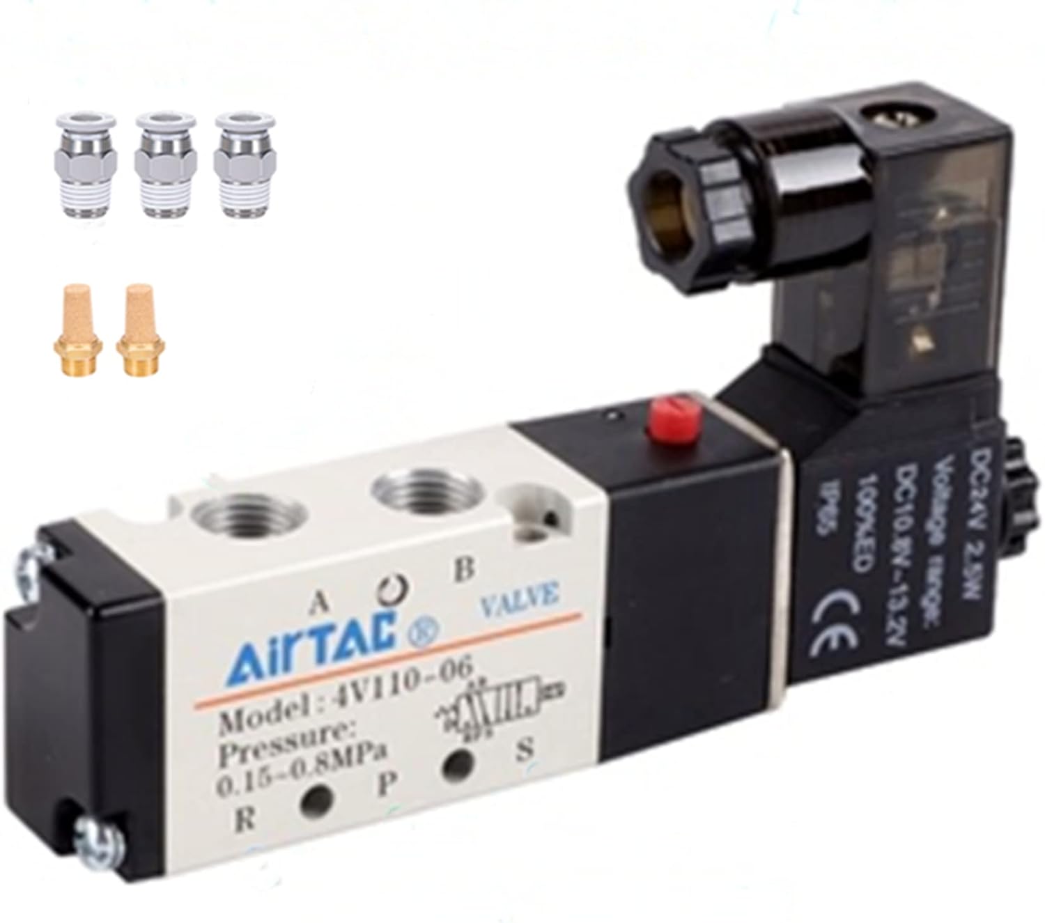 Solenoid Valve 1/8inPT Pneumatic AirTAC 4V110-06 for Efficient Control