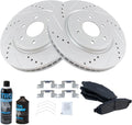 TRQ Brake Rotor & Ceramic Pad Front Kit - Direct Fit Replacement