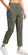 Women's 7/8 Ankle Golf Pants - Stretchy Petite Travel & Work