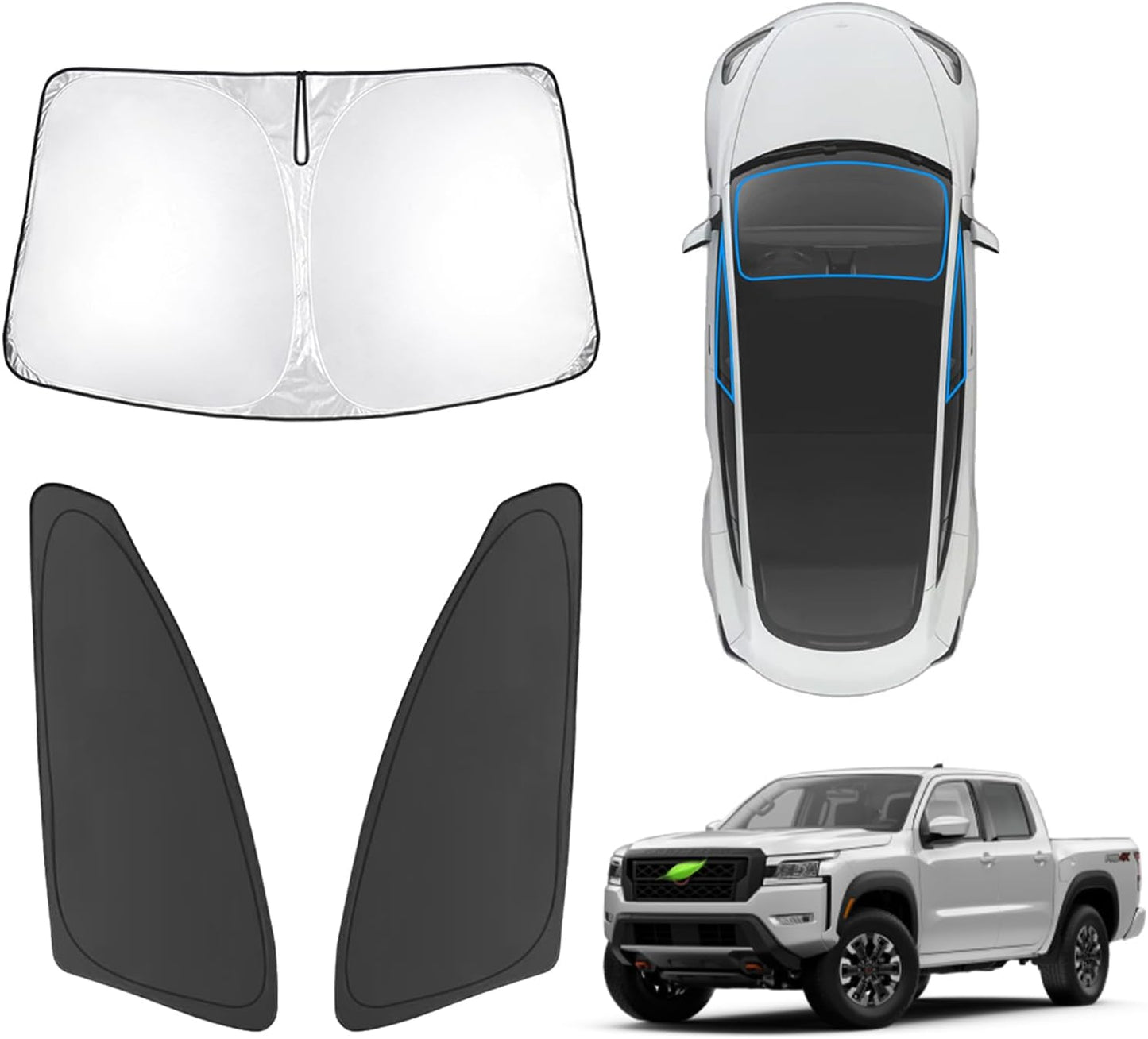 Custom-Fit Windshield Sun Shade for Nissan Frontier 2022-2025