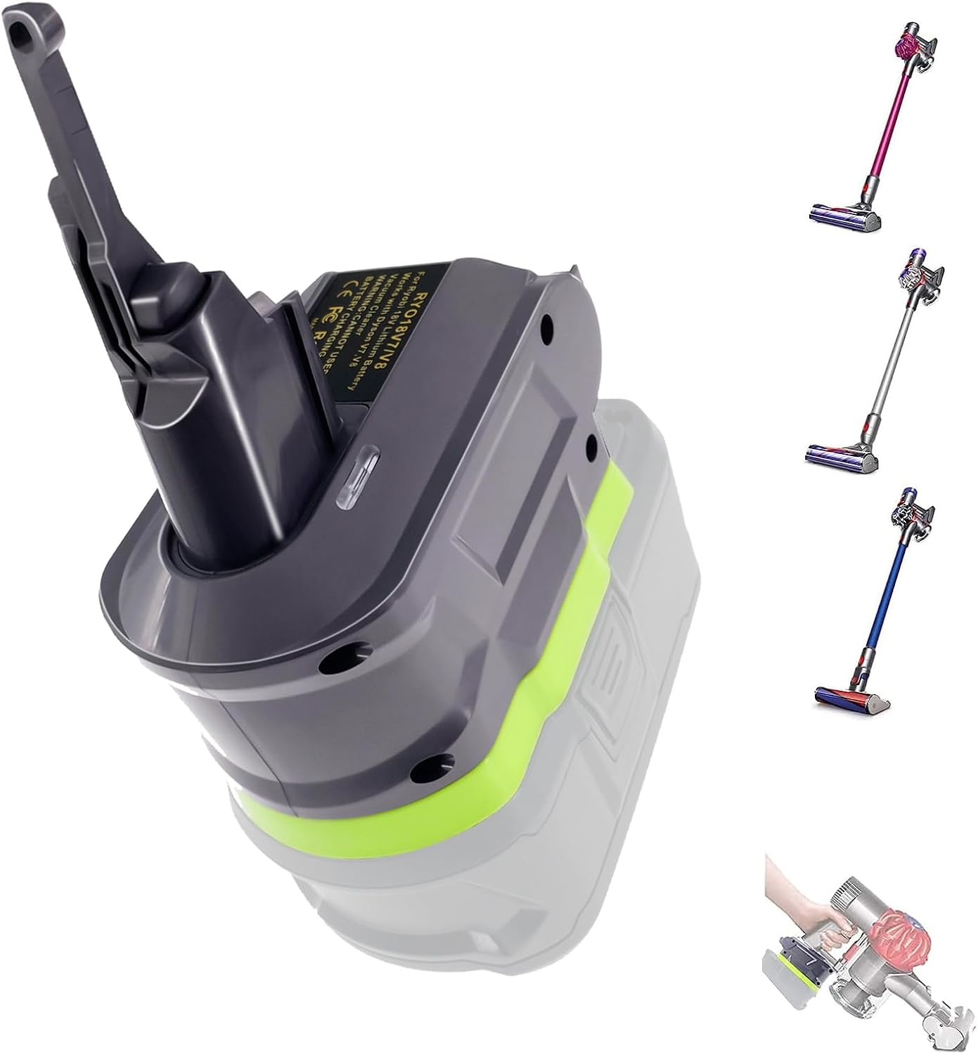 Adapt Ryobi 18V Battery to Dyson V7 V8