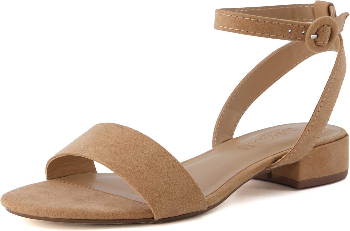 CUSHIONAIRE Women's Nila Low Block Heel Sandal for Comfort