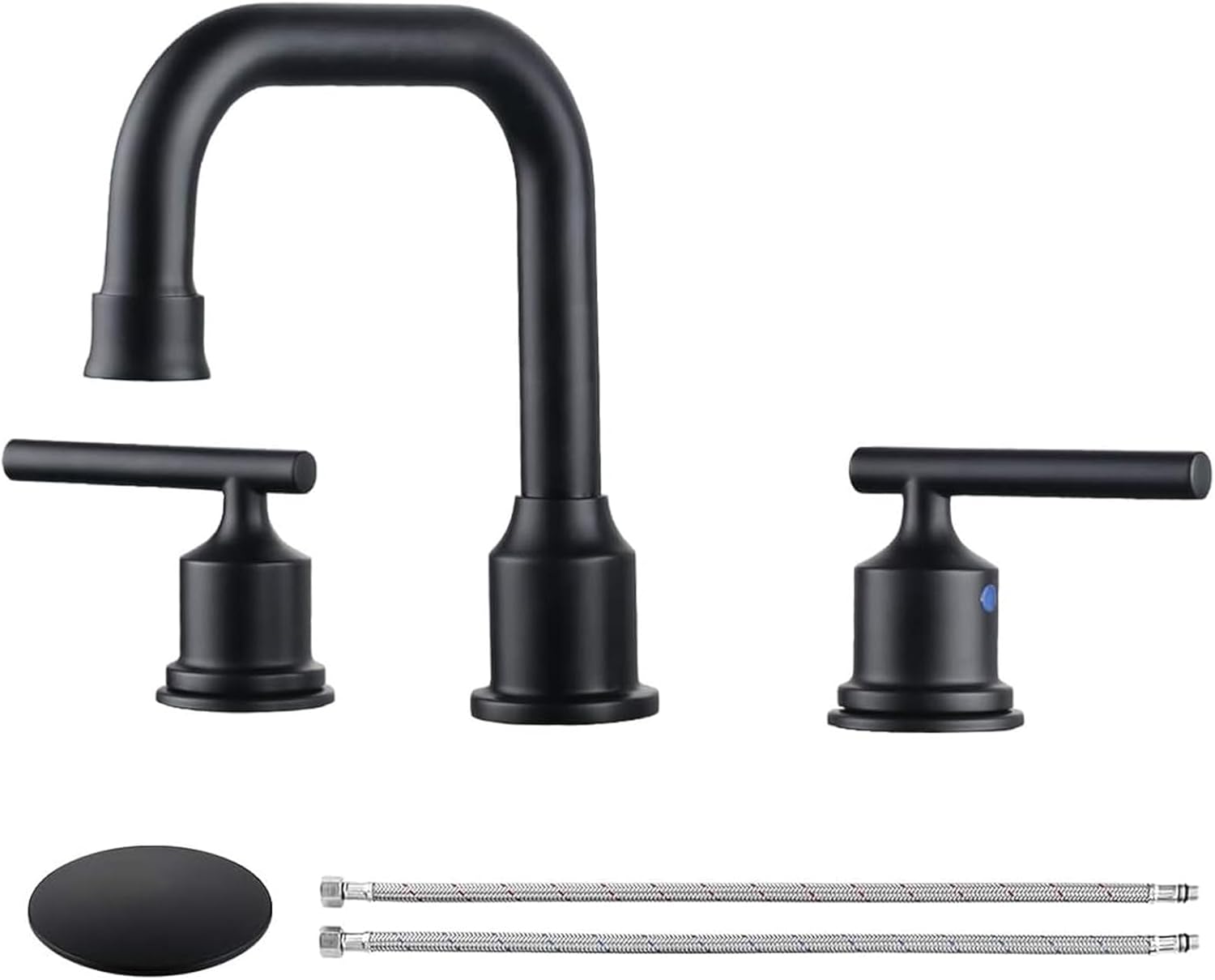WOWOW Two Handles Widespread Bathroom Faucet with Swivel Spout