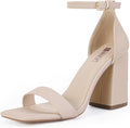 Women Chunky Block Heels 3.6 in Irregular Heeled Sandals - Dress