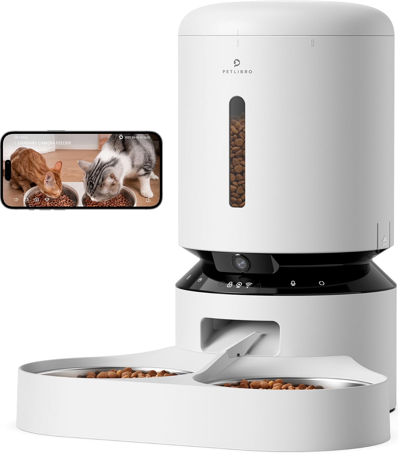 Petlibro Smart Cat Feeder: 1080P HD, Night Vision, 2-Way Audio