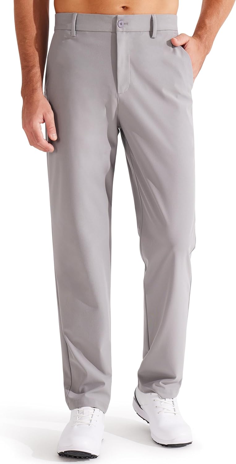 Libin Men's Golf Pants Classic Fit Flat Front Casual Dress Pants