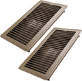 6x12 in Floor Register 2 Pack Brown - Heavy Duty Steel Walkable Vents