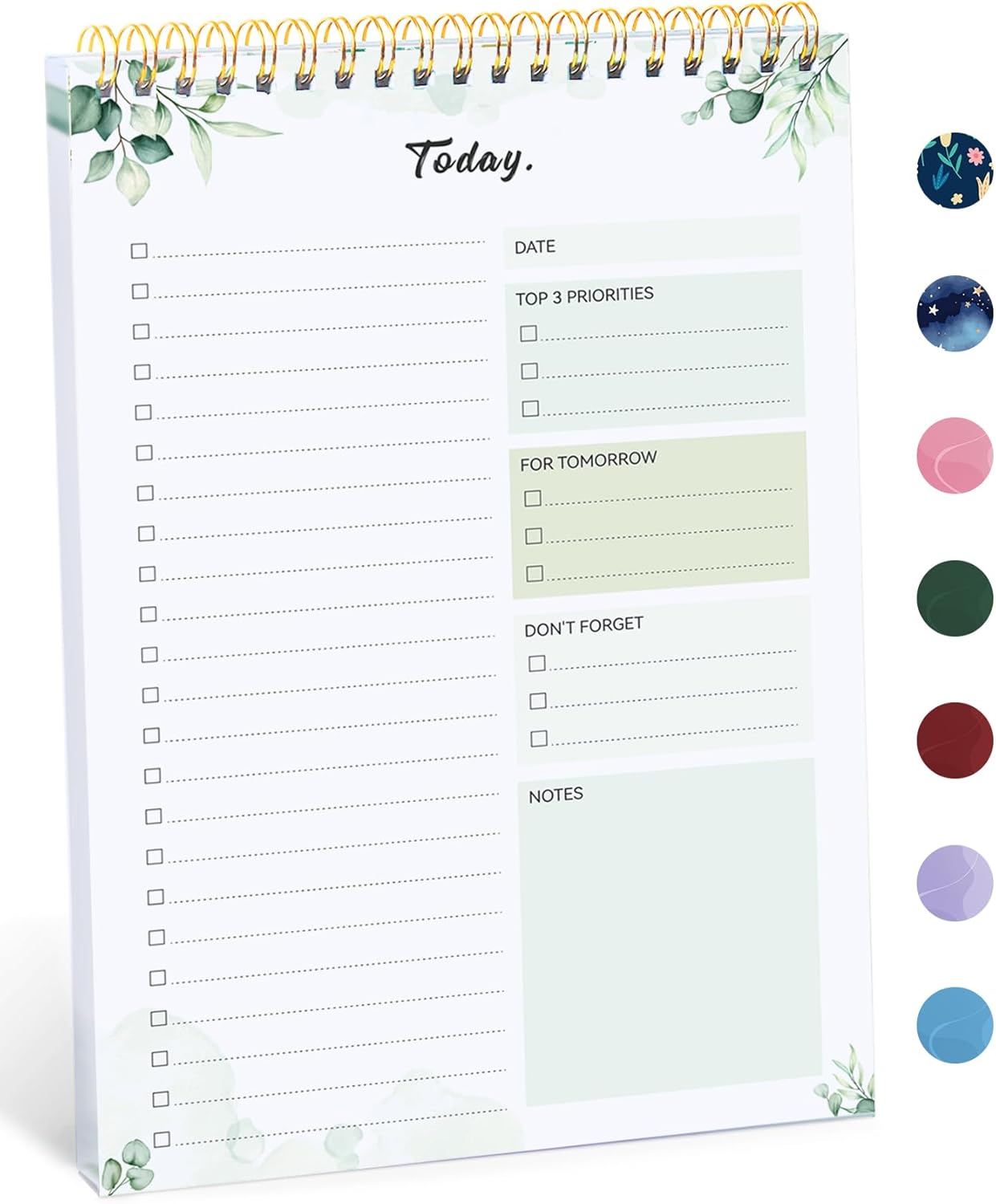 52-Sheet Undated Daily Planner for Effective Task Management-Nature