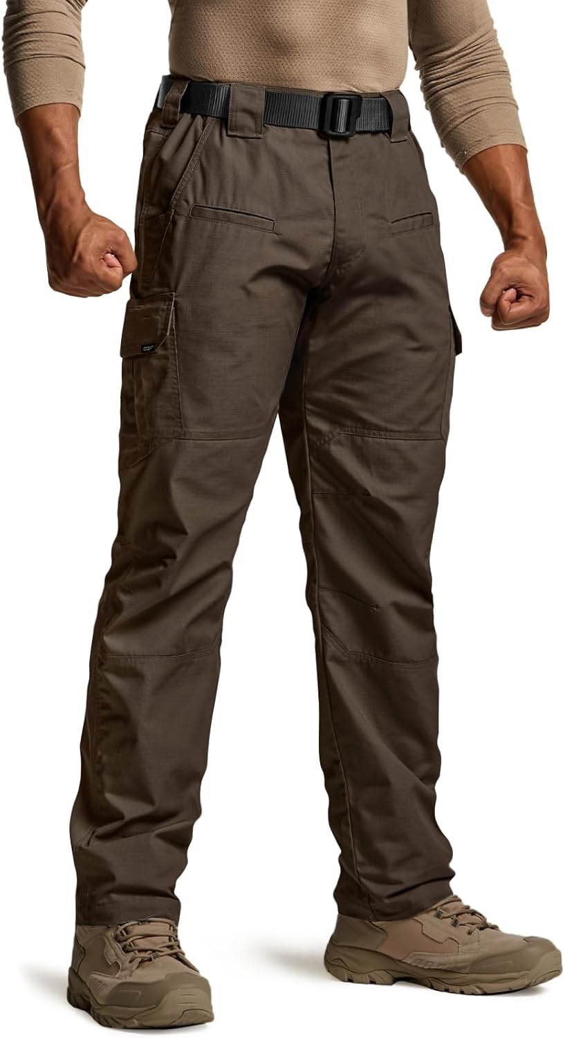 CQR Men's Tactical Pants - Lightweight Water Resistant Cargo Pants