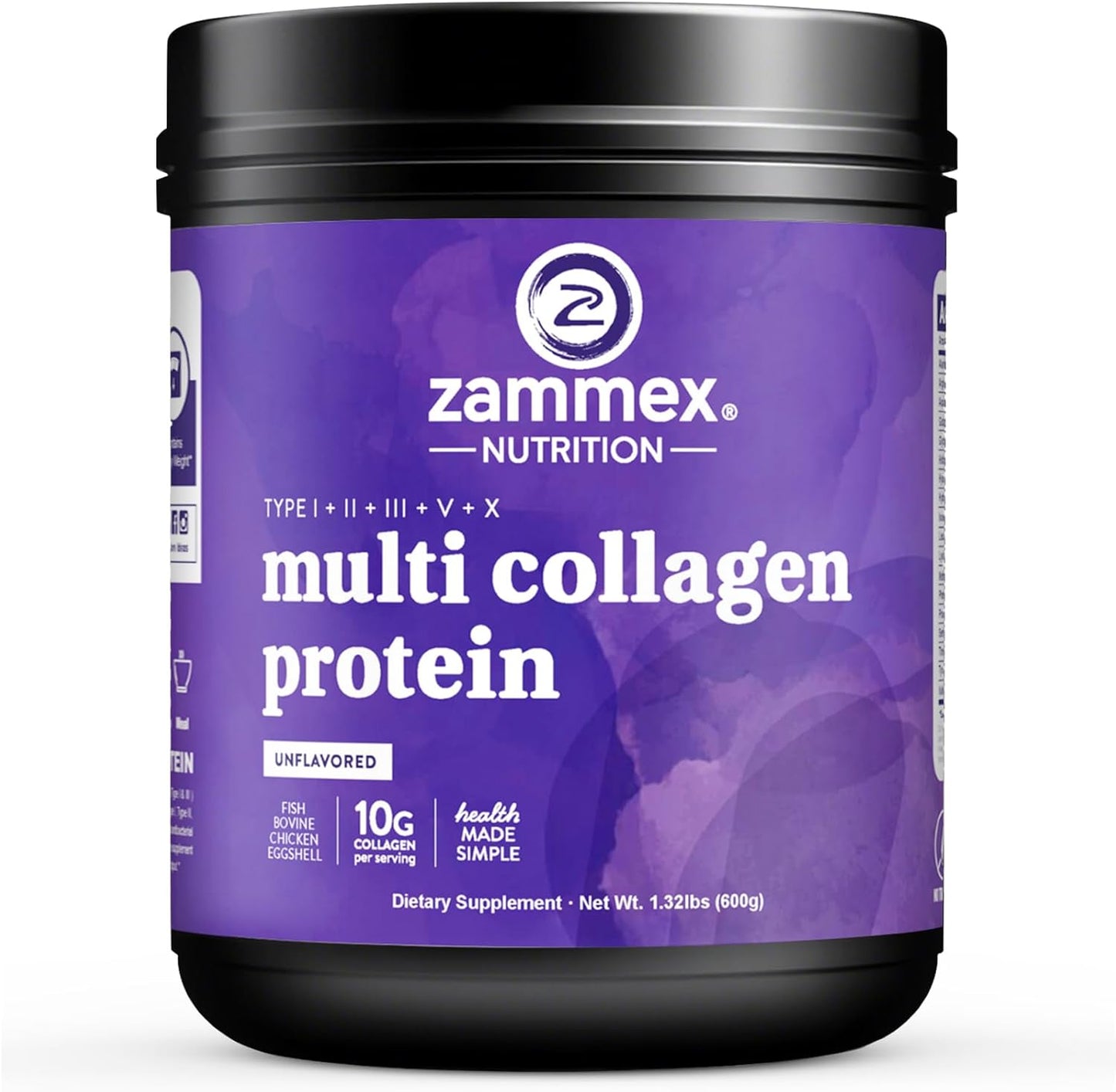 Zammex Multi Collagen Protein Powder for Youthful Skin & Hair