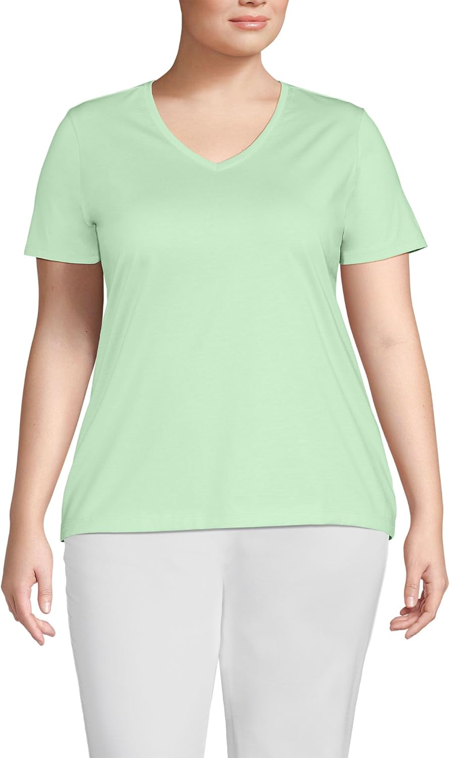 Relaxed Supima Cotton V-Neck T-Shirt for Women - Comfort & Style