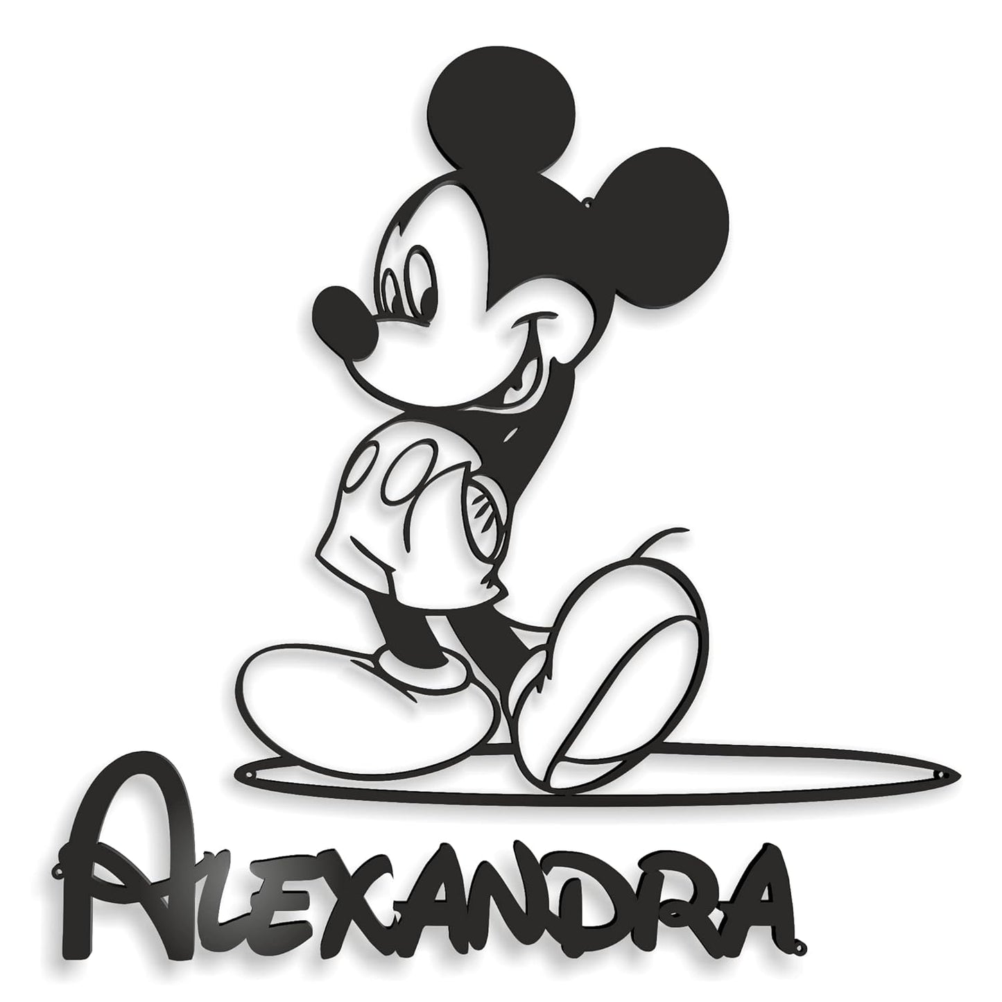 Personalized Mickey Mouse Metal Sign for Kids Room Decor