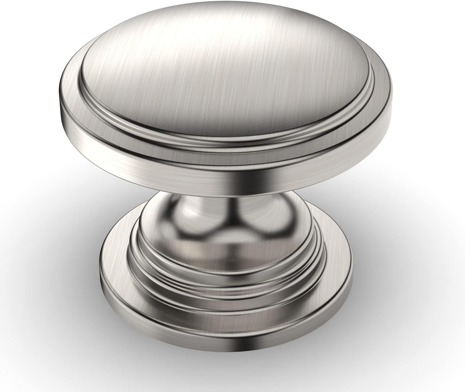 Amerdeco 25 Pack 1-1/4 inch Brushed Satin Nickel Cabinet Knobs