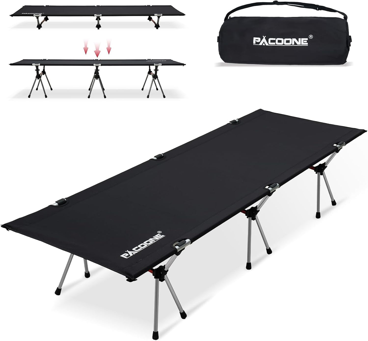 Ultra-Light 2-in-1 Folding Camping Cot - Support 330 Lbs
