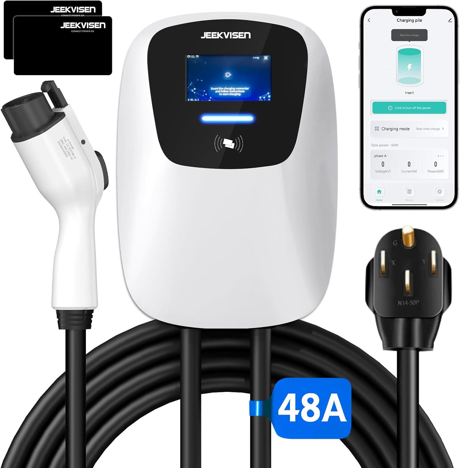 Fast Charge EVSE 48A: WiFi/App Control