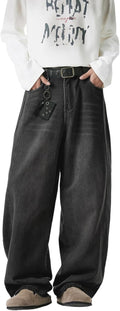 Baggy Hip Hop Jeans for Men Wide Leg Skater Denim Pants - Loose Y2K