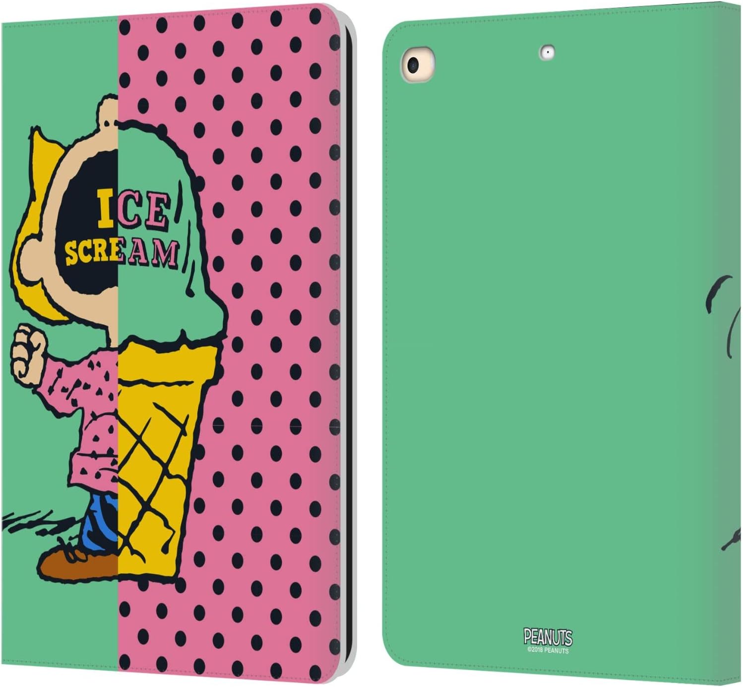 Peanuts Sally Ice Cream Leather Wallet Case for iPad 9.7 2017/2018