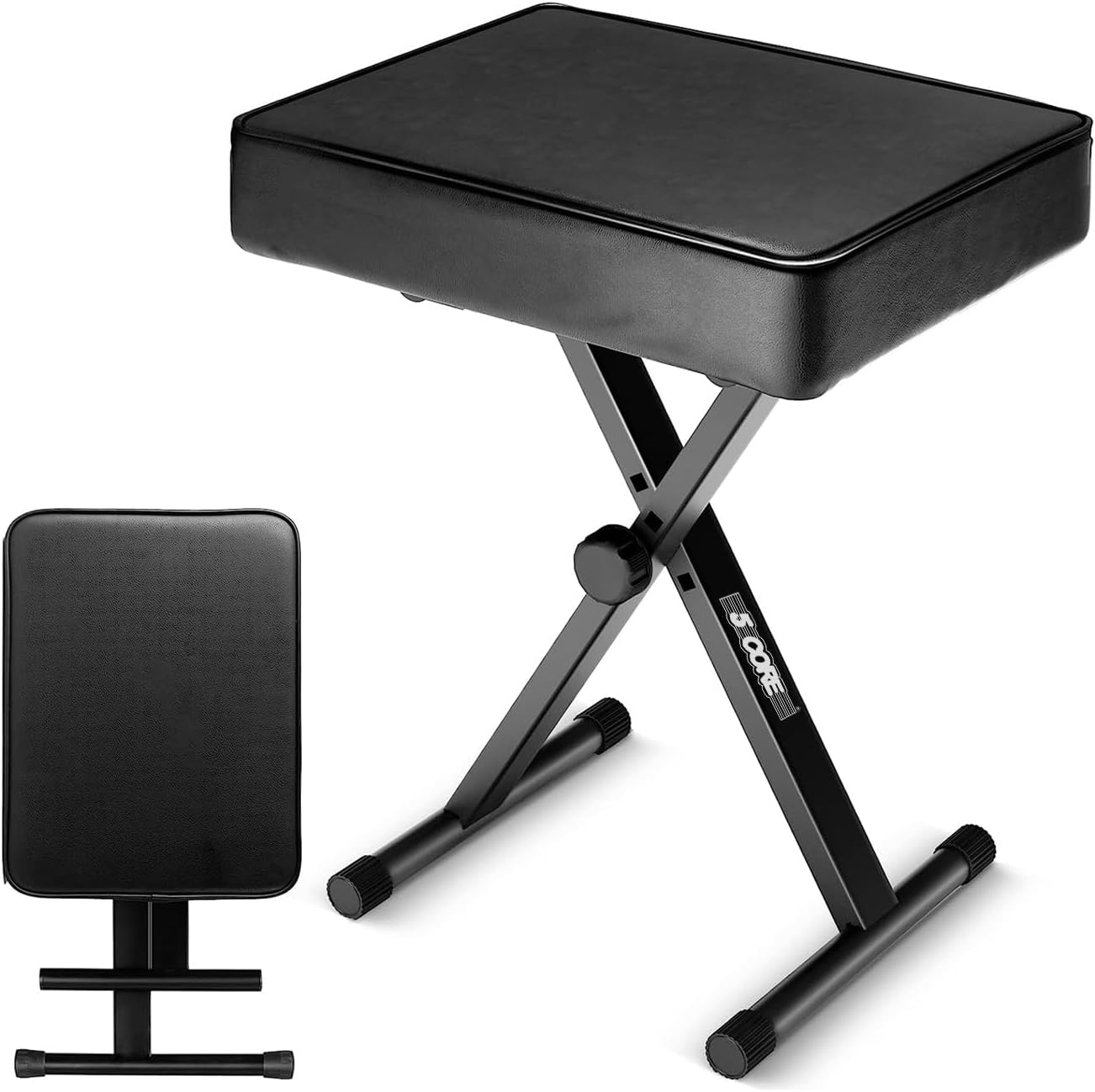 5 CORE Keyboard Bench with Padded Seat for Musicians Comfort