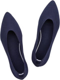 Pointed Toe Knit Flats for Women - Comfortable Slip-On Dress Shoes us