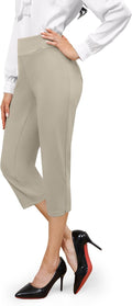 Women's Capri Dress Pants High-Waist Stretch 19in or 20.5in - Tailored