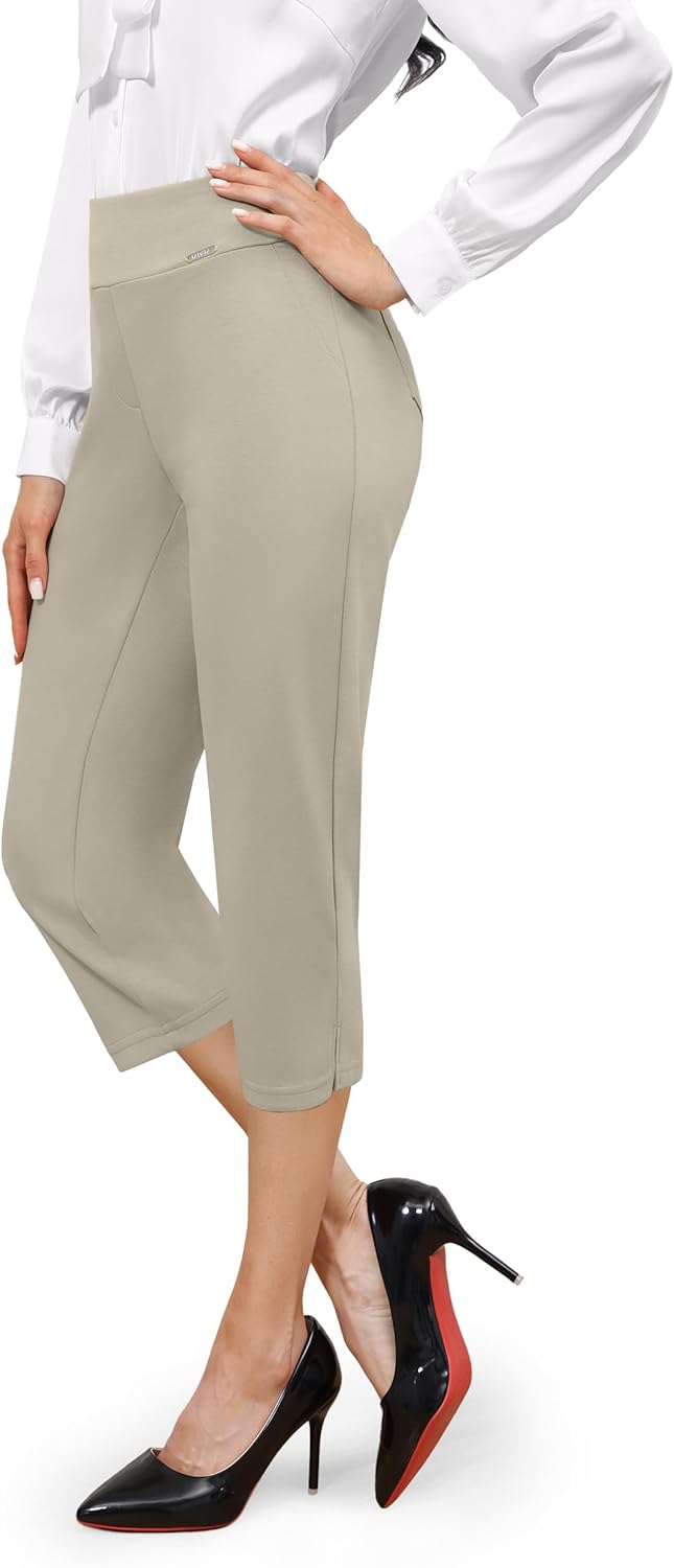 Tapata Women's Capri Dress Pants for Office and Casual Wear