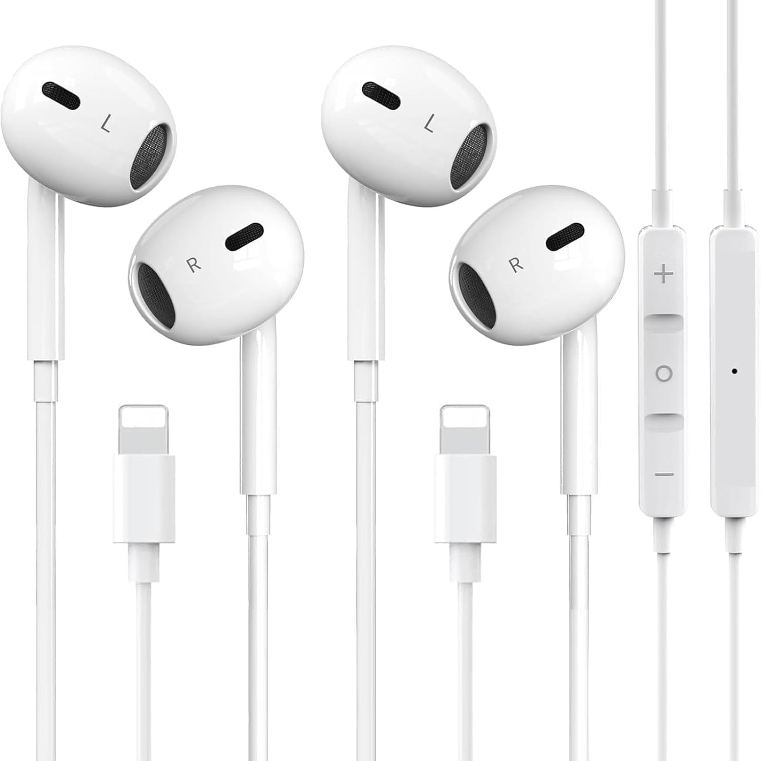 iPhone Wired Earbuds Duo - HiFi Stereo, Mic & Volume Control - YouthCity