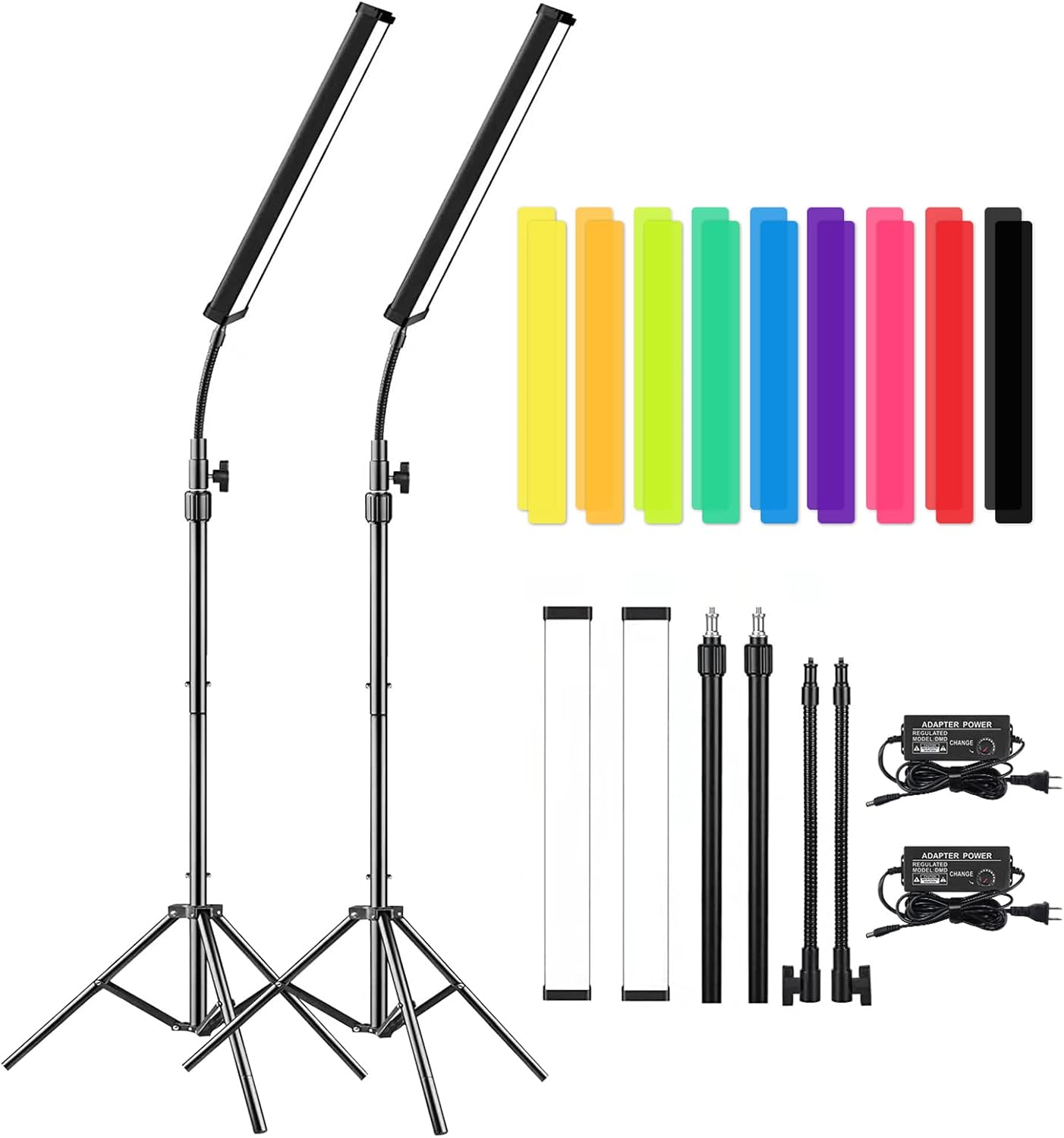 LED Video Light Stick Kit for Photography with Adjustable Tripod