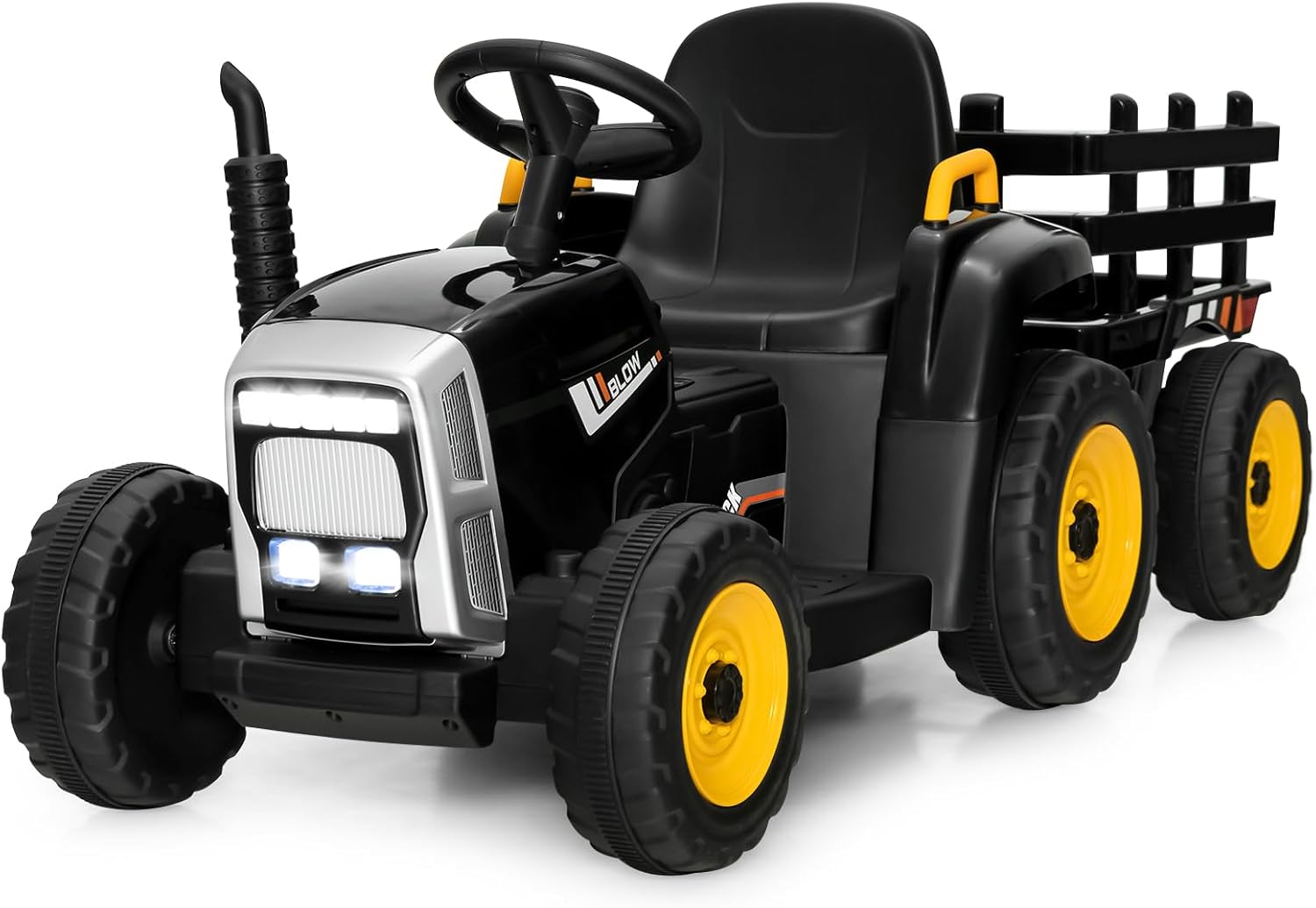 Costzon Ride on Tractor with Detachable Trailer for Kids 3