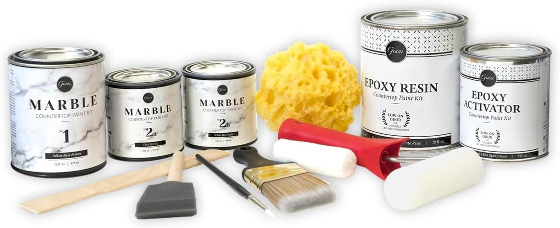 Giani White Marble Epoxy Countertop Small Project Kit Review
