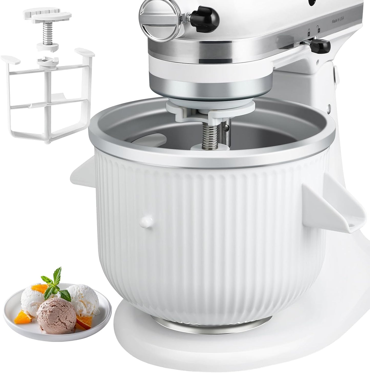 2 Quart Ice Cream Maker Attachment for KitchenAid