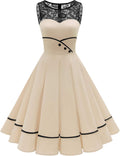 Vintage Floral Lace Rockabilly Dress by Bbonlinedress for Women