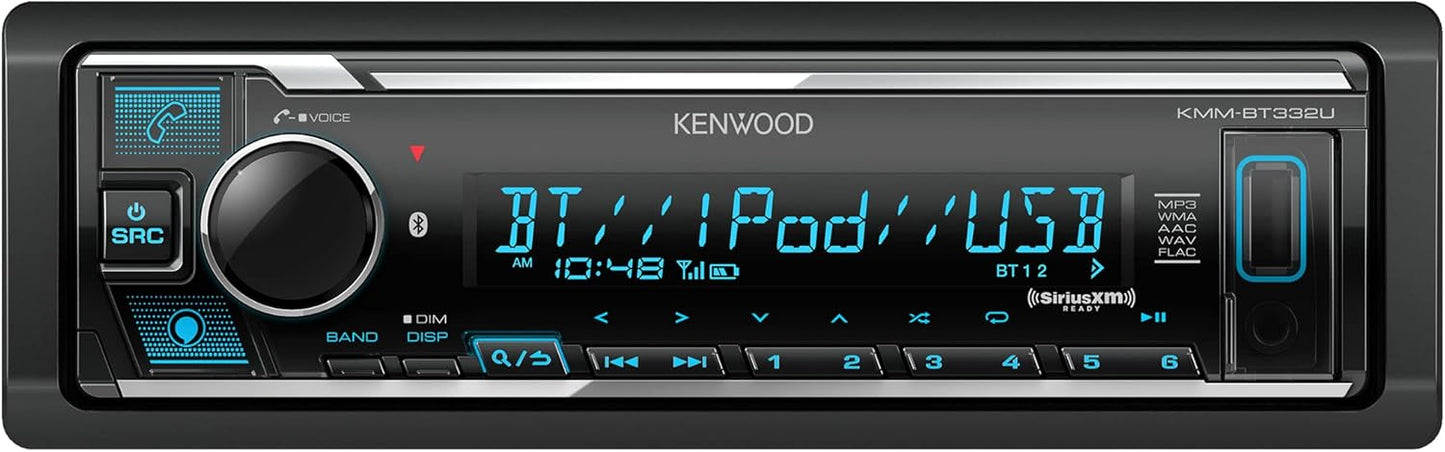 KENWOOD KMM-BT332U Bluetooth Car Stereo with USB and Alexa