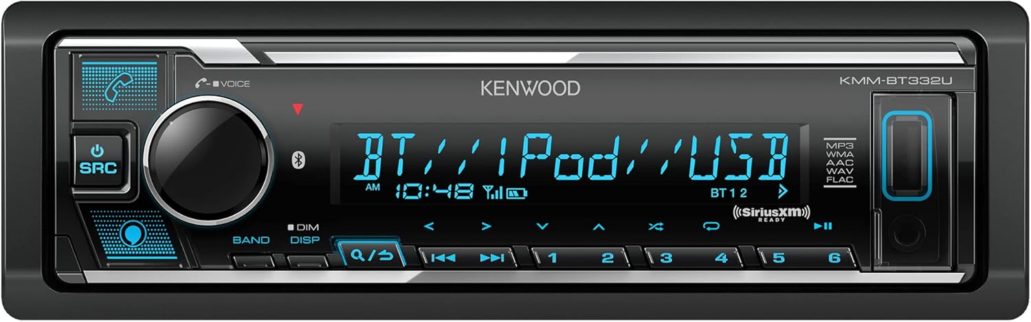 KENWOOD KMM-BT332U Bluetooth Car Stereo with USB and Alexa