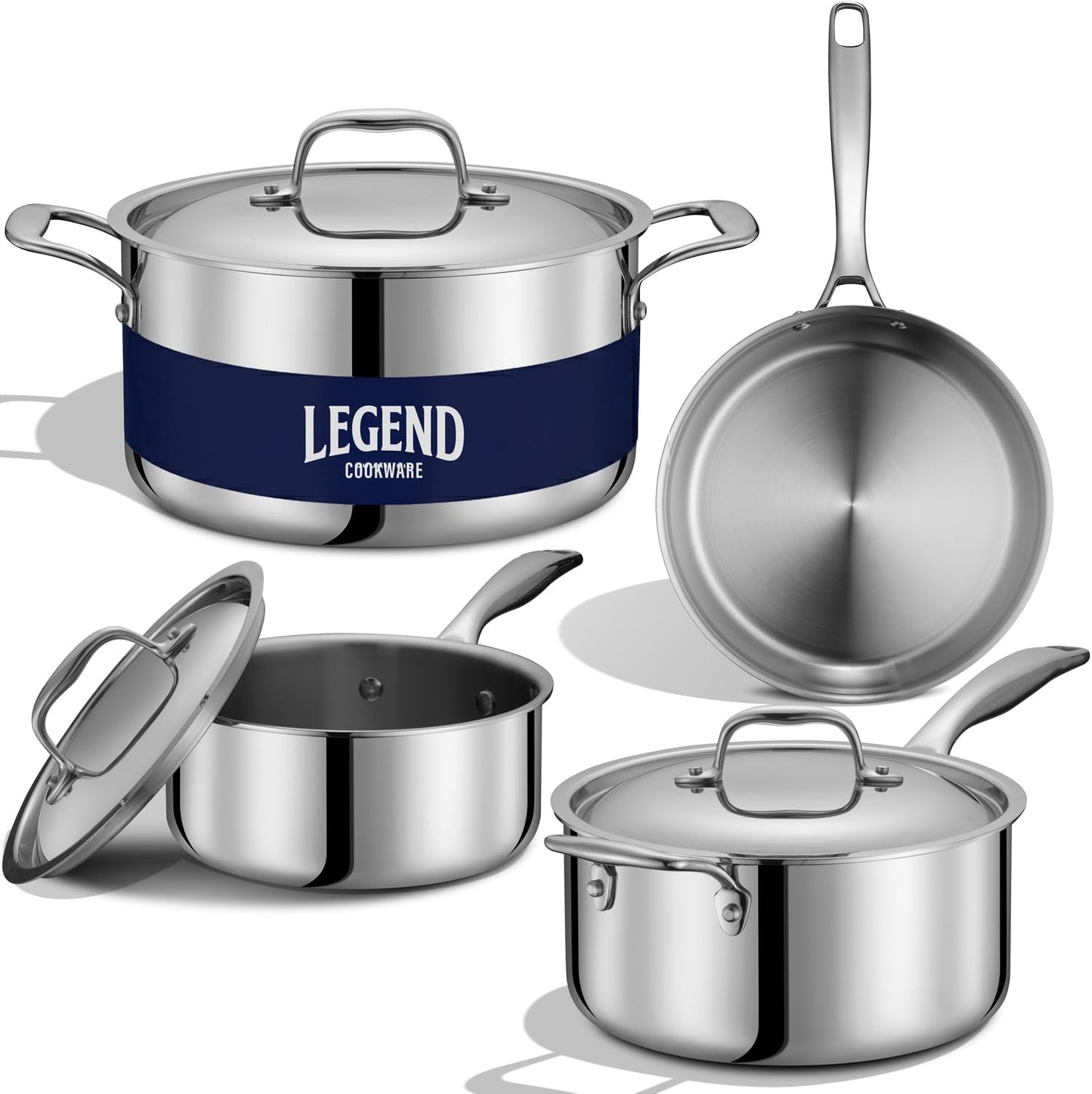 5-Ply Stainless Steel Cookware Set for Perfect Cooking