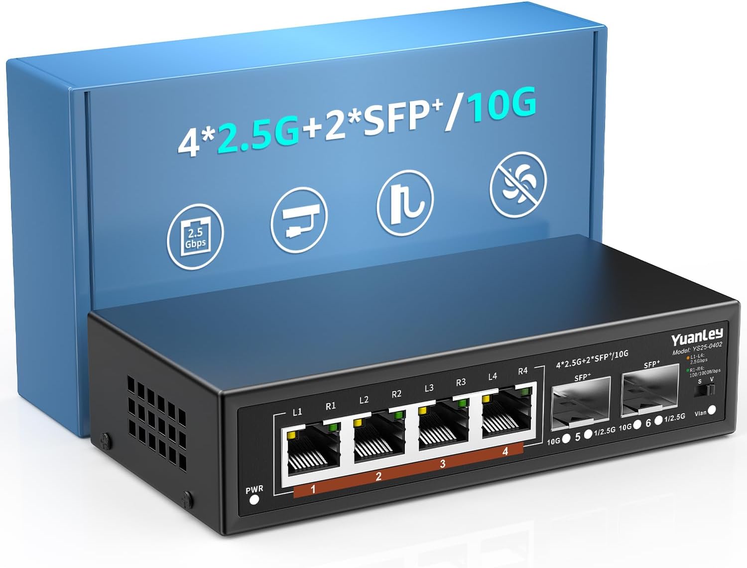 6 Port 2.5G Unmanaged Ethernet Switch for Fast Network Speeds