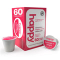 happy coffee medium roast coffee pods 60 count - chocolate