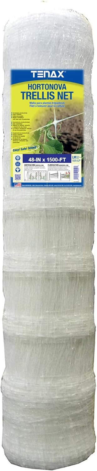 Tenax Hortonova Plant Trellis 48in x 500ft for Climbing Plants